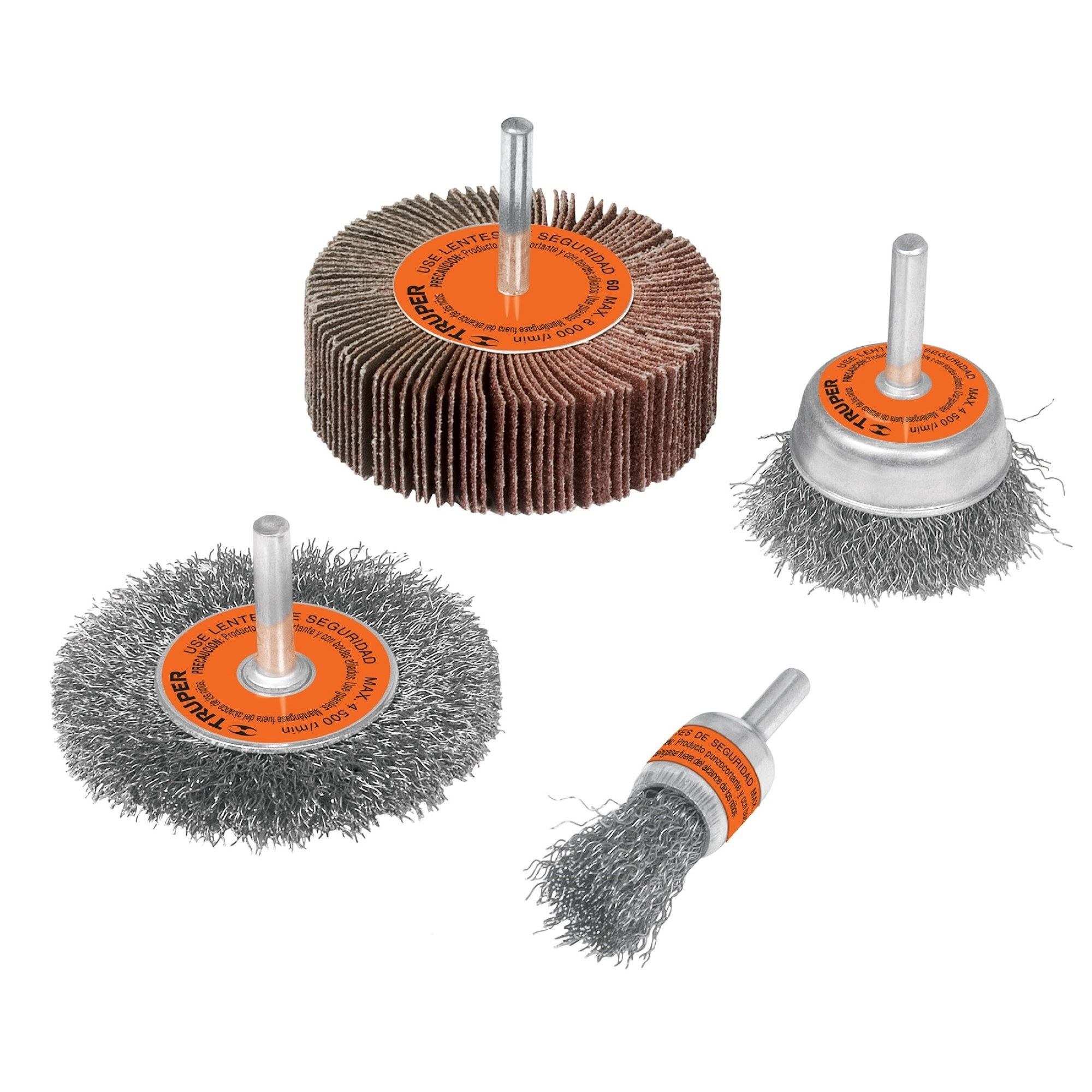 Juego De 4 Gratas Para Metal Y Madera Zanco De 1/4"